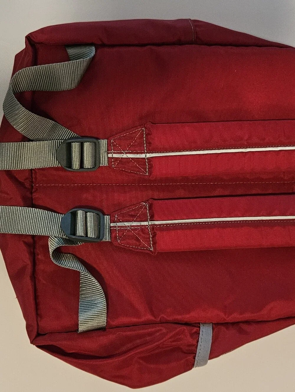 Kindergarten Set- L.L. Bean Red Backpack with Blue Outdoor Patterned Lunch Tote